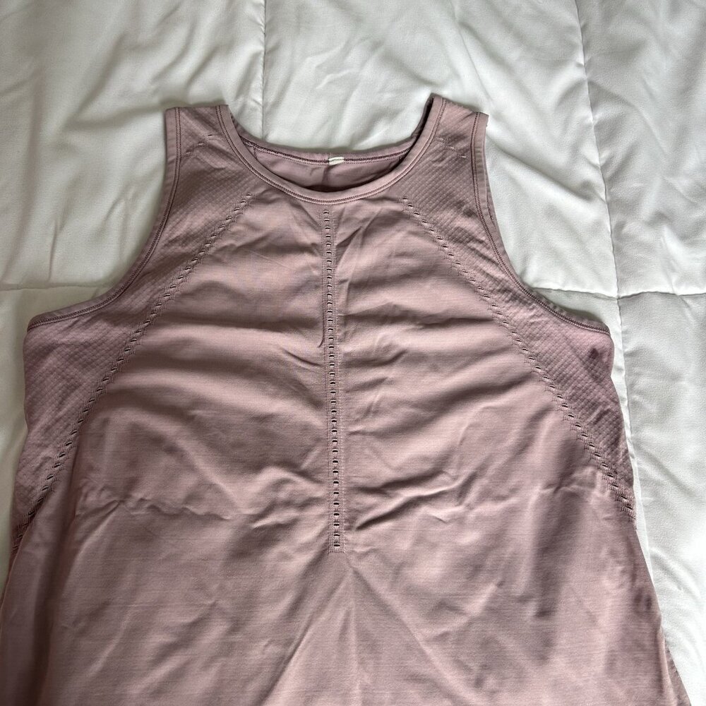 Athleta Foothill Tank Top Flora Mauve Purple Womens Medium M Yoga‎ Running - Picture 2 of 7